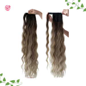 Extensiones Cola Cabello Semisintético Cinta Marron Rubio 81 CM