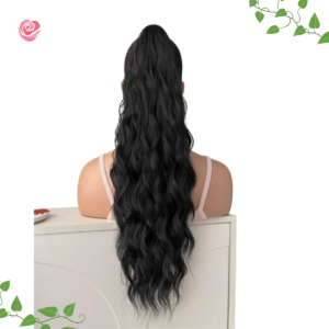 Cola de Cabello con Cinta - Ondulada